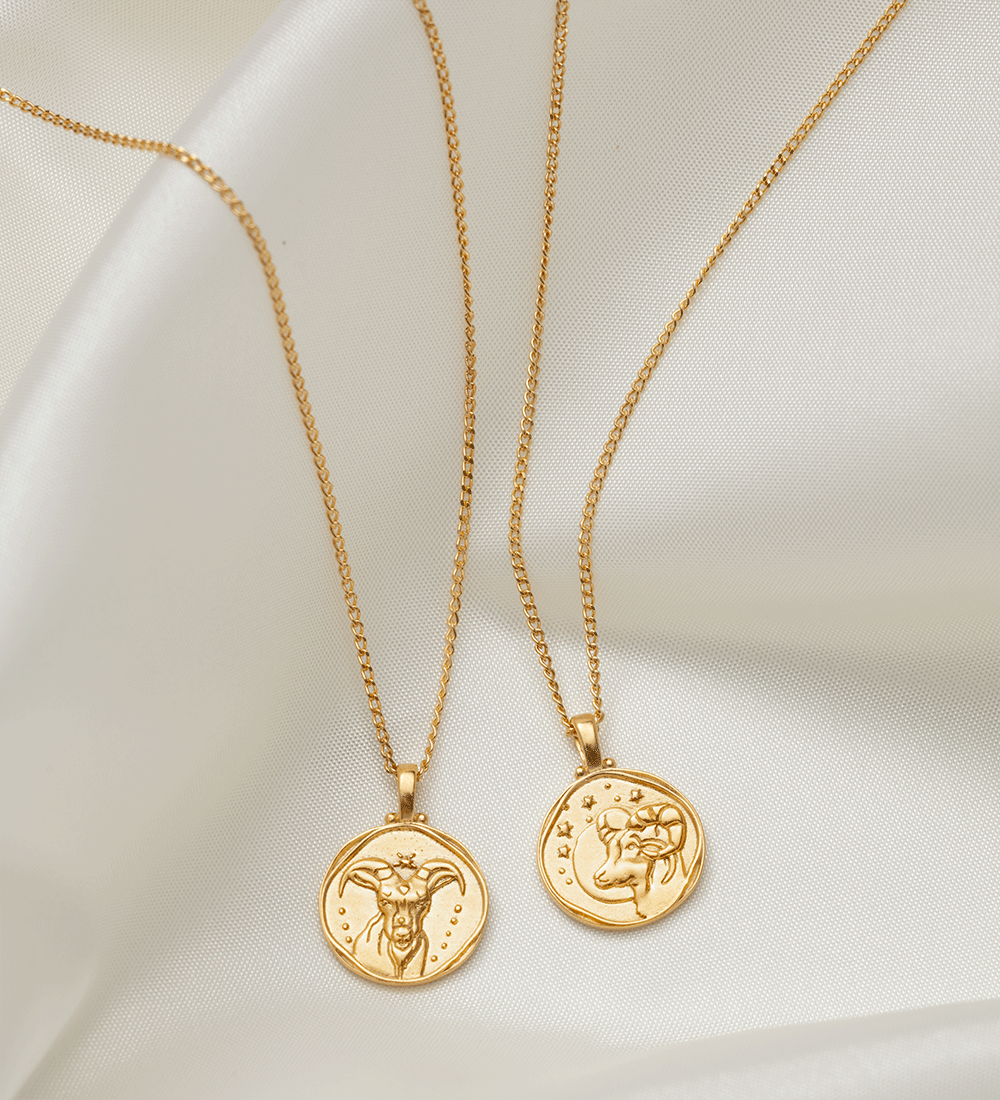ARIES ZODIAC NECKLACE (18K GOLD VERMEIL) - IMAGE 5