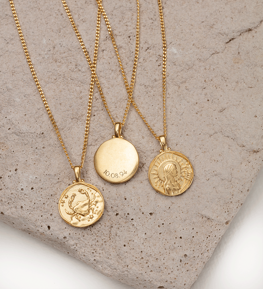 CANCER ZODIAC NECKLACE (18K GOLD VERMEIL) - IMAGE 3