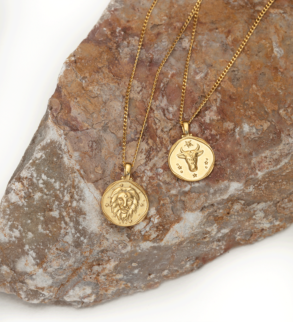 TAURUS ZODIAC NECKLACE (18K GOLD VERMEIL) - IMAGE 5