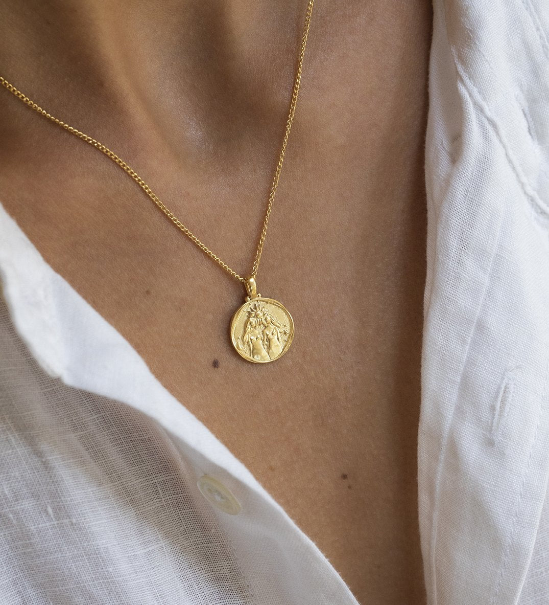 GEMINI ZODIAC (18K GOLD VERMEIL) - IMAGE 2