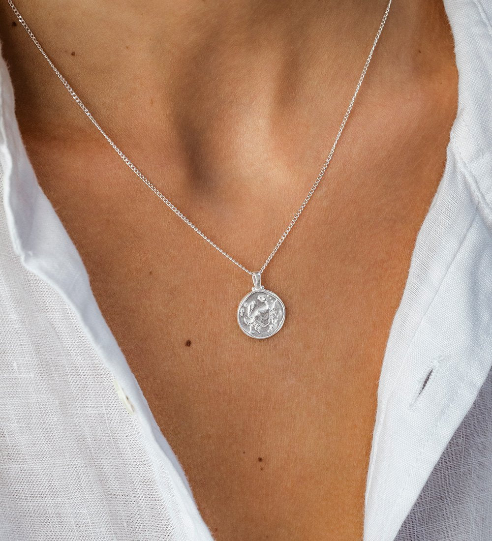 CANCER ZODIAC NECKLACE (STERLING SILVER) - IMAGE 2