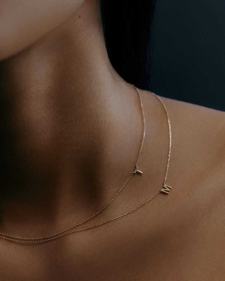PETITE INITIAL NECKLACE (9K GOLD)