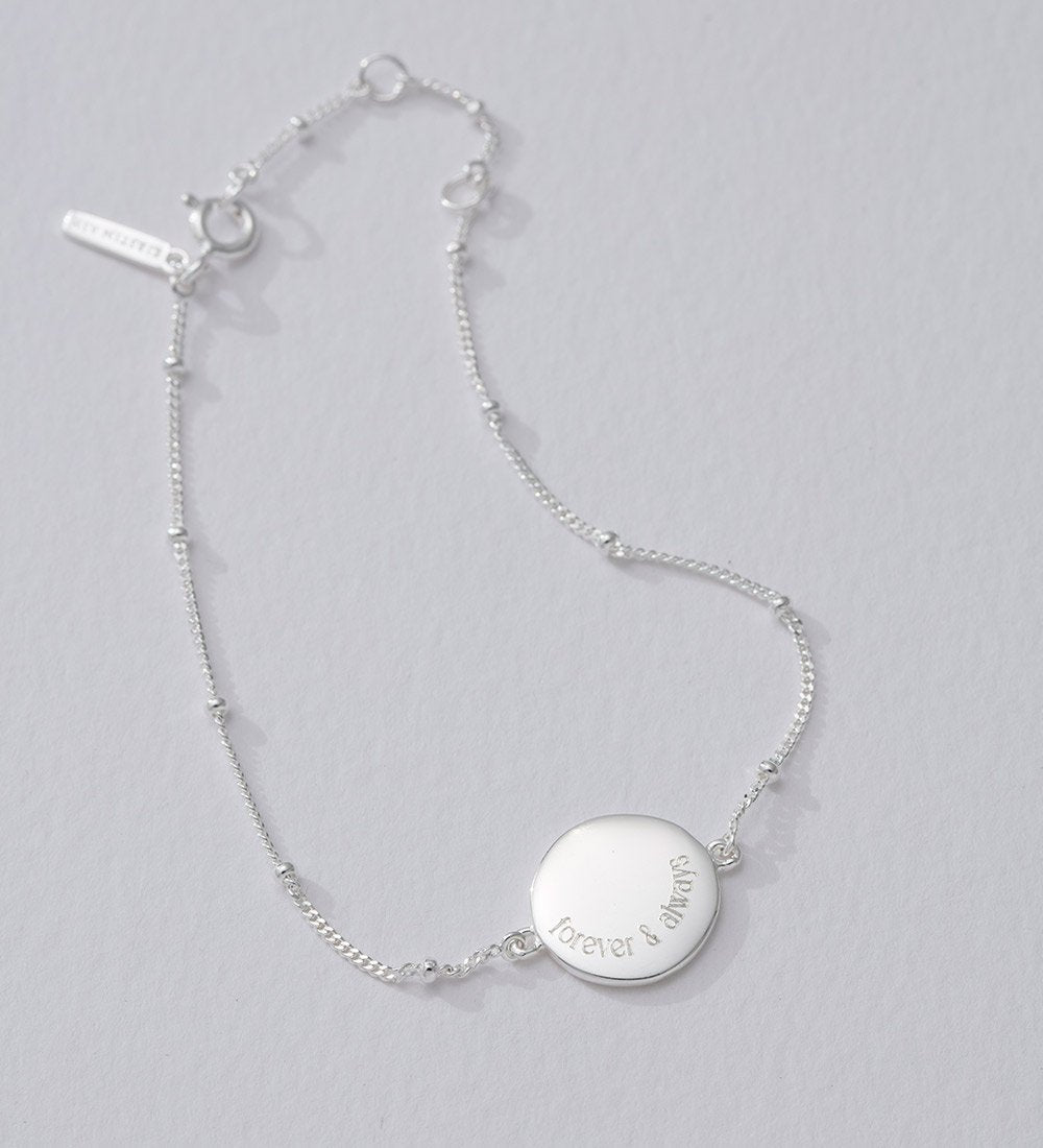 ENGRAVABLE DISC BRACELET (STERLING SILVER) - IMAGE 2