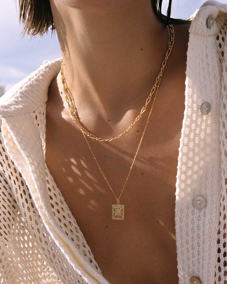 TRUE NORTH COIN NECKLACE (18K GOLD VERMEIL)