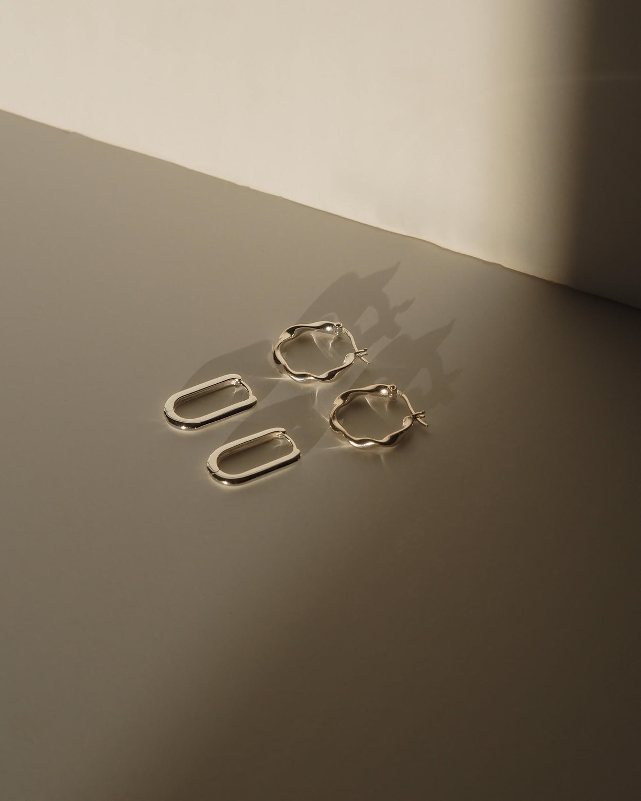 WAVE HOOPS (STERLING SILVER) - IMAGE 3