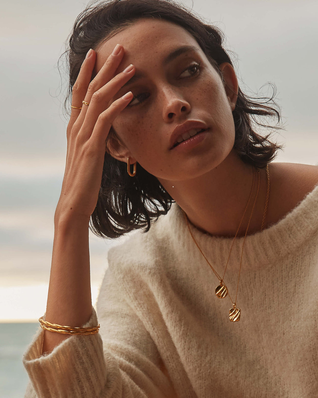 EMBRACE HOOPS (18K GOLD PLATED) - IMAGE 2