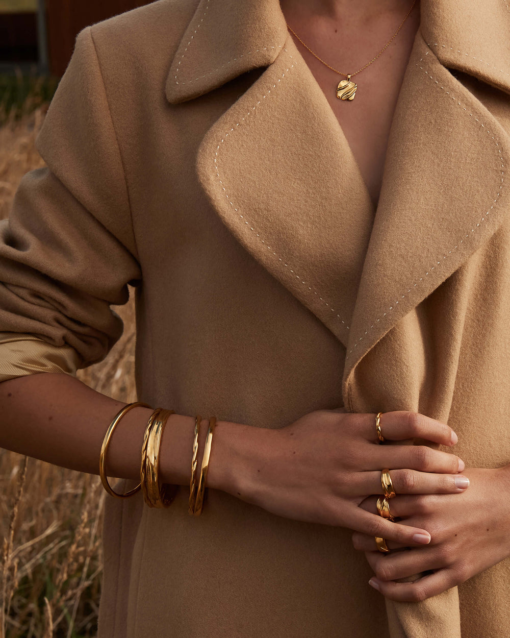 LAST LIGHT CHAIN NECKLACE (18K GOLD PLATED)
