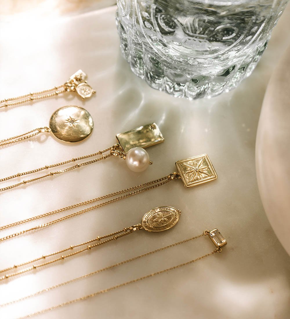 LARGE FRESHWATER PEARL NECKLACE (18K GOLD VERMEIL) - IMAGE 5