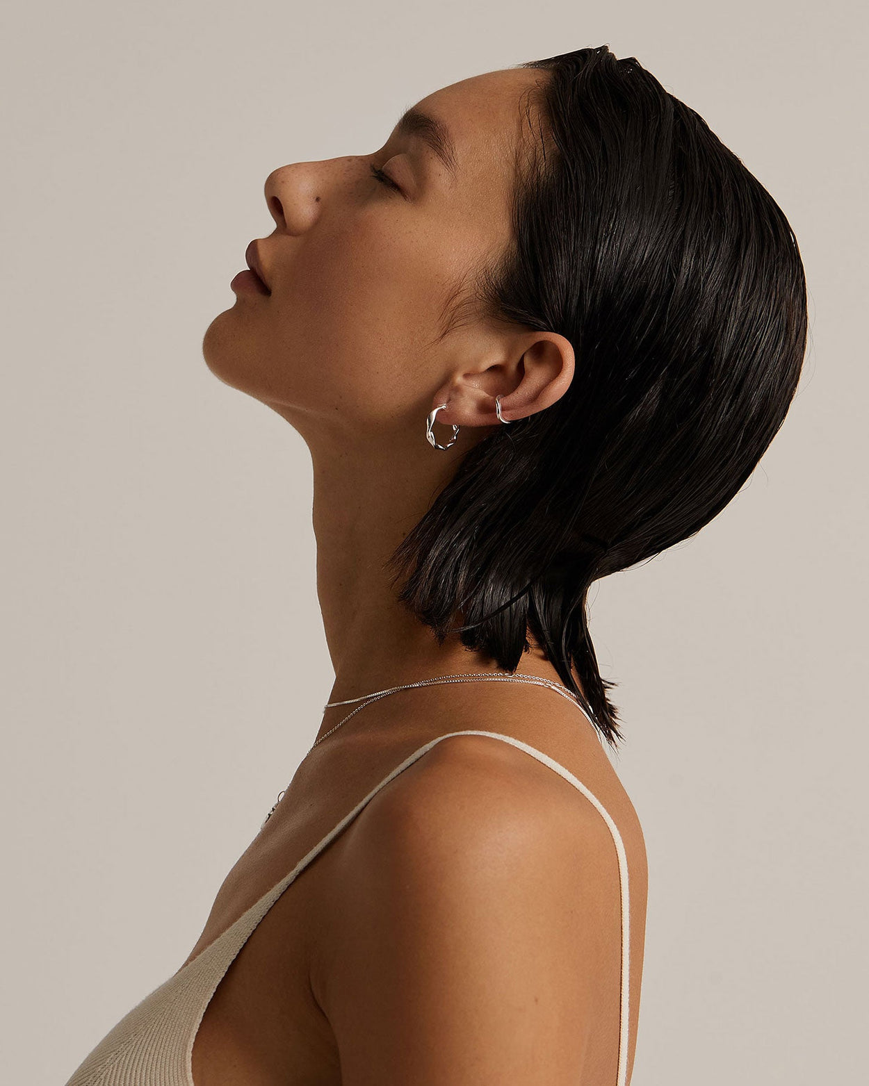 WAVE HOOPS (STERLING SILVER)