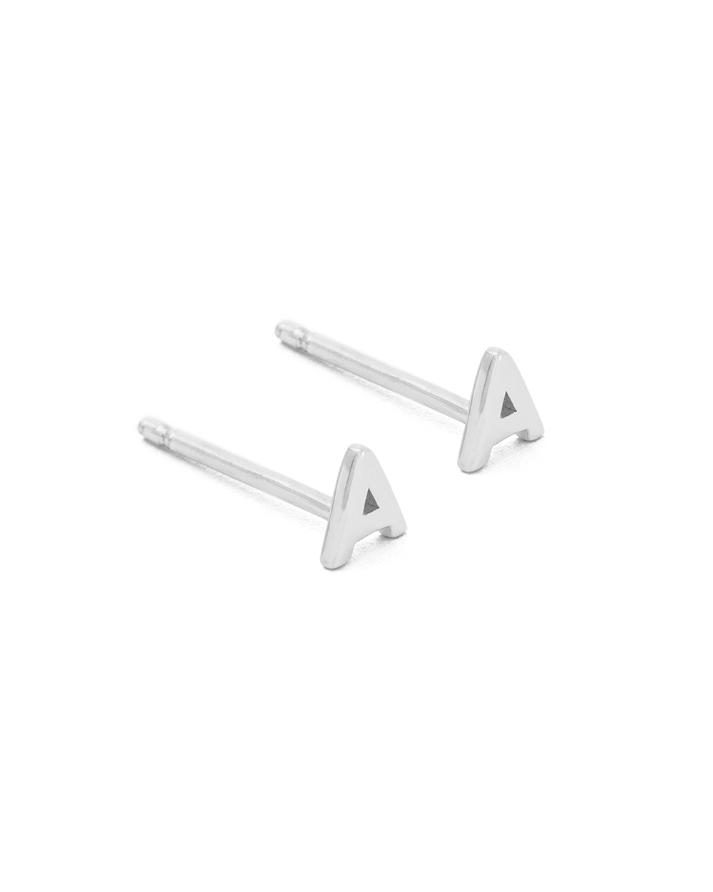 INITIAL EARRINGS (STERLING SILVER)