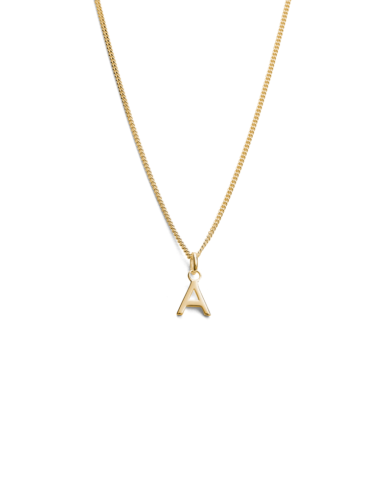 OUTLINE INITIAL NECKLACE A-Z (18K GOLD VERMEIL)