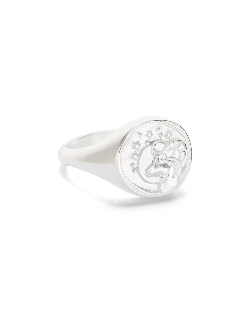 Aries signet ring discount