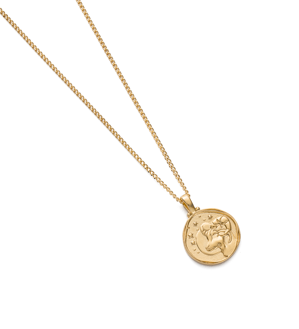 ARIES ZODIAC NECKLACE (18K GOLD VERMEIL) - IMAGE 4