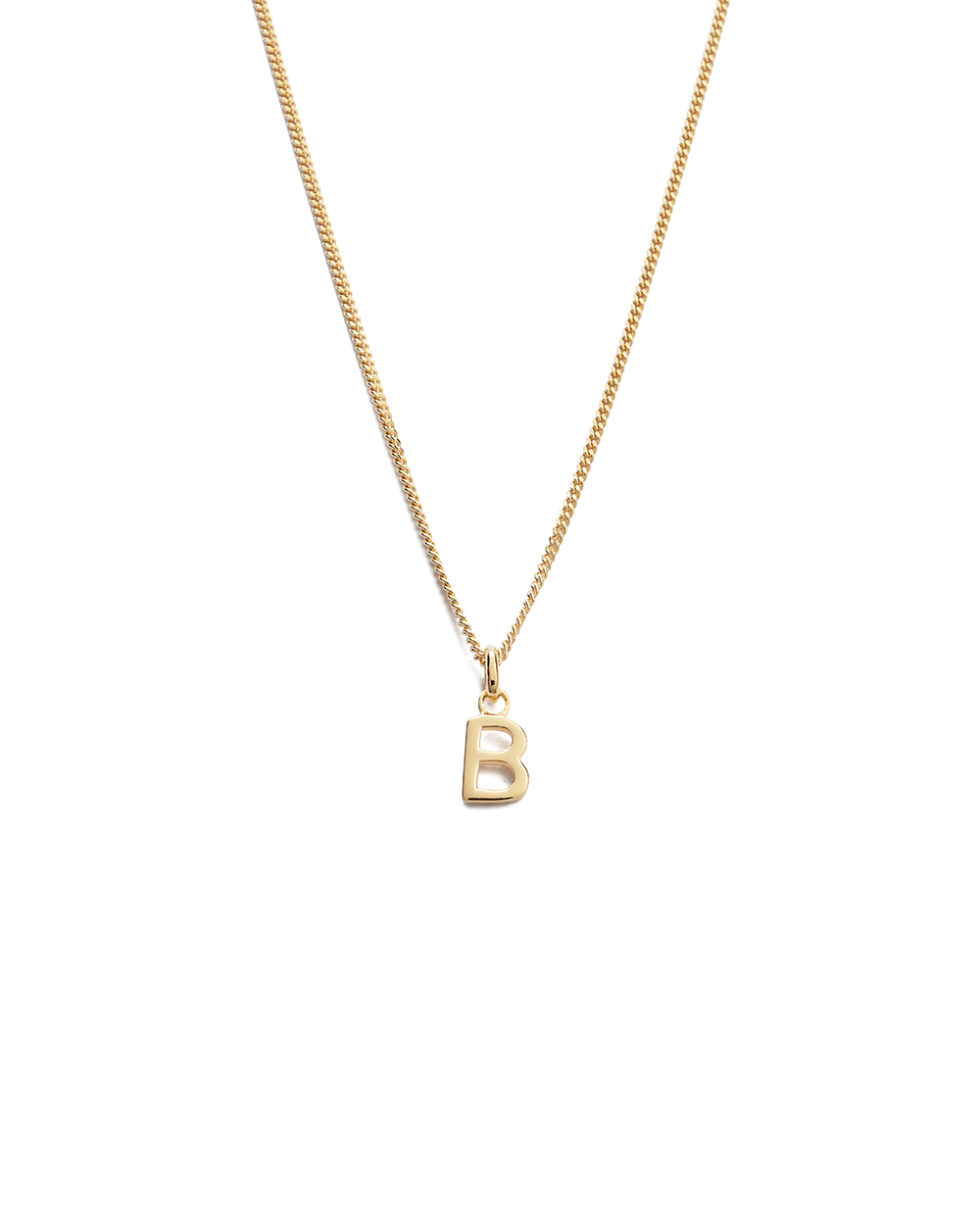 OUTLINE INITIAL NECKLACE A-Z (18K GOLD VERMEIL)