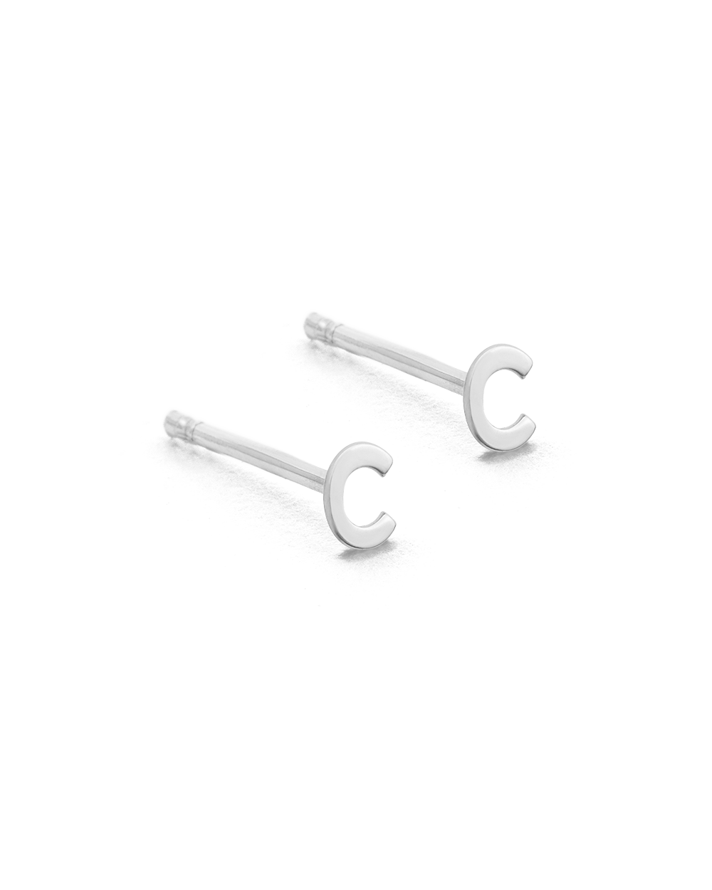 INITIAL EARRINGS (STERLING SILVER)