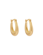 CENTRA HOOPS (18K GOLD PLATED)
