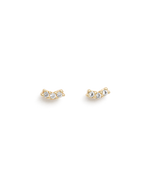 CONTOUR TOPAZ STUDS (GOLD) - IMAGE 1