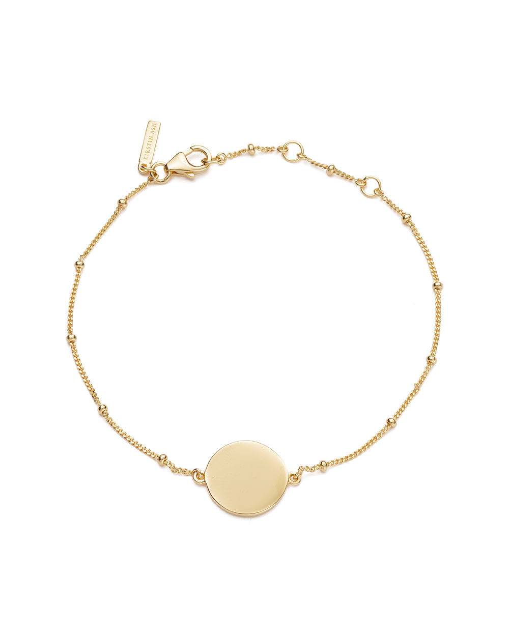 ENGRAVABLE DISC BRACELET (18K GOLD VERMEIL)