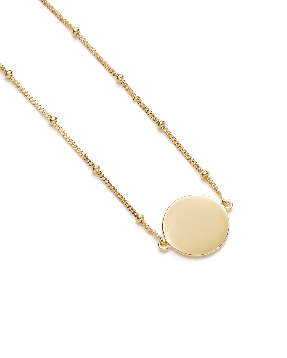 ENGRAVABLE DISC BRACELET (18K GOLD VERMEIL)