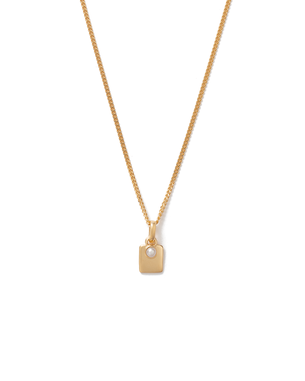 ENGRAVABLE BIRTHSTONE NECKLACE (18K GOLD VERMEIL)