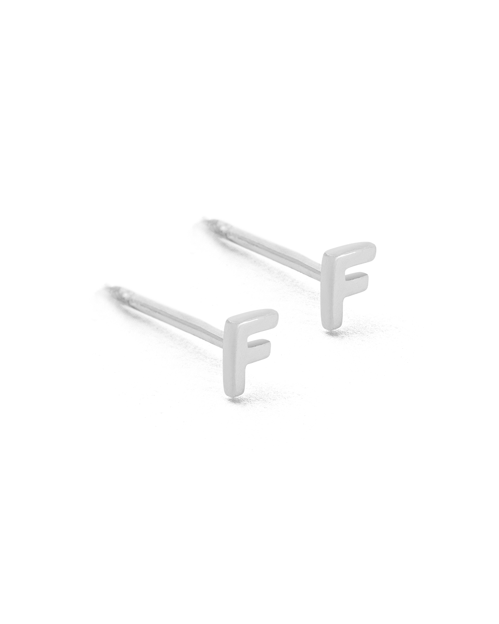 INITIAL EARRINGS (STERLING SILVER)