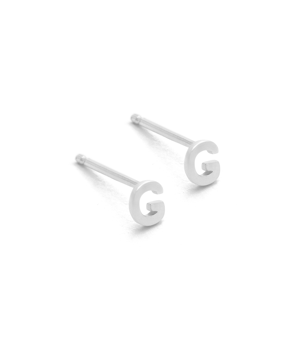 INITIAL EARRINGS (STERLING SILVER)