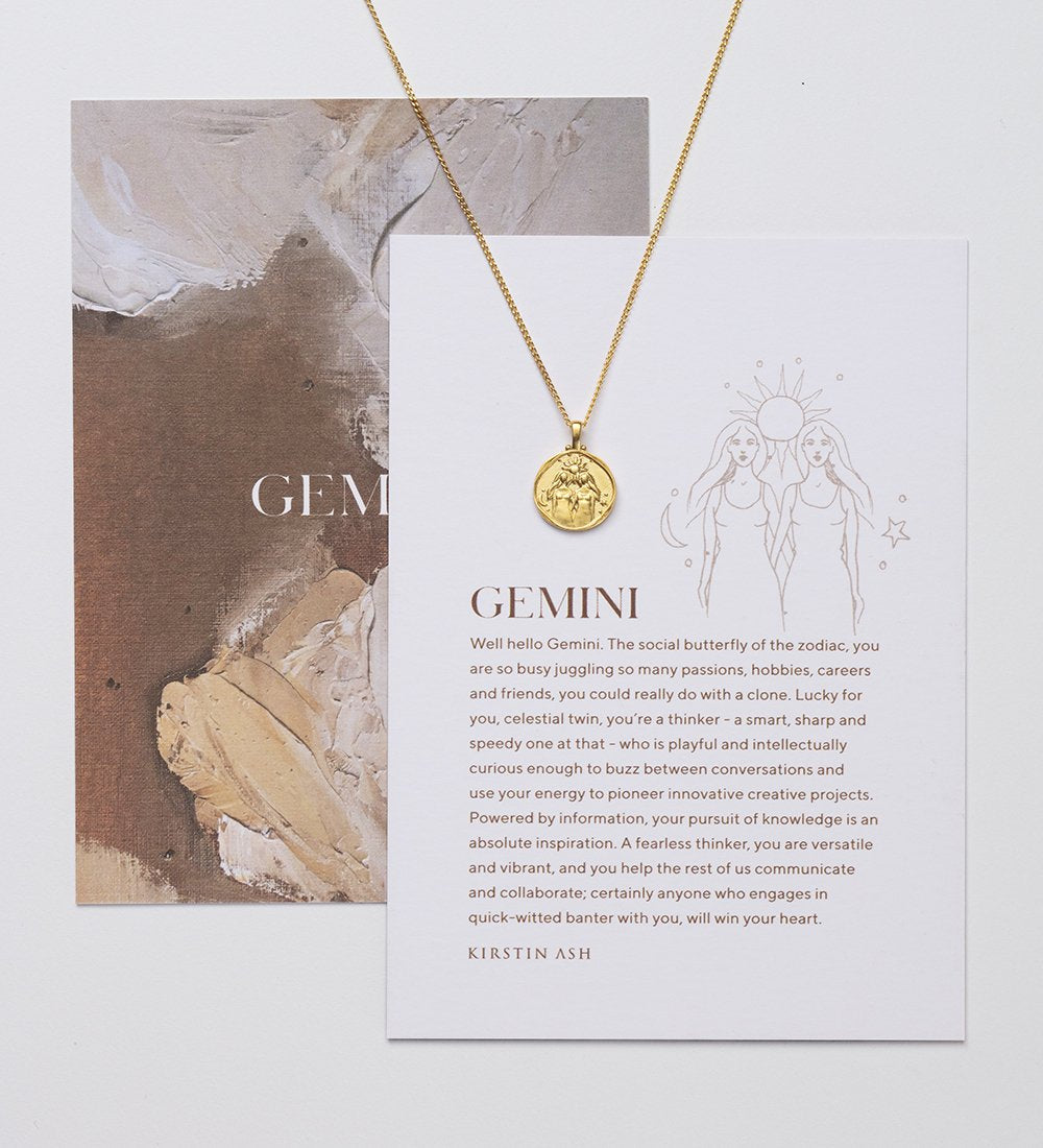 GEMINI ZODIAC (18K GOLD VERMEIL) - IMAGE 5