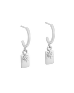 GUIDING STAR HOOPS (STERLING SILVER)
