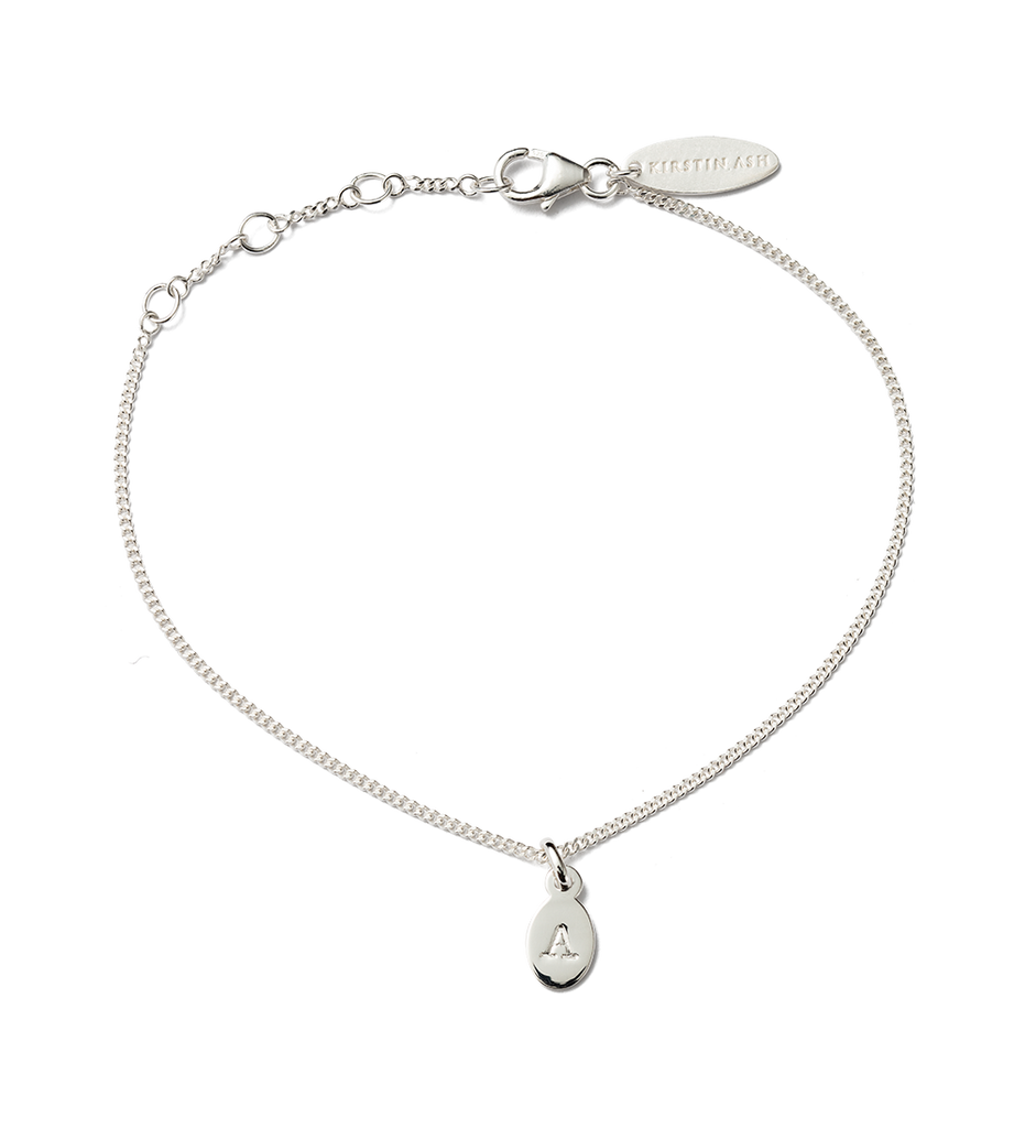 INITIAL BRACELET A Z STERLING SILVER