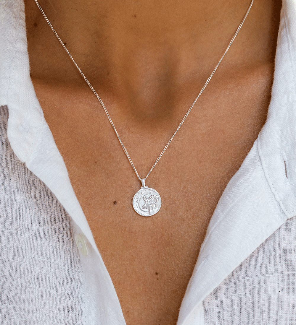 ARIES ZODIAC NECKLACE (STERLING SILVER) - IMAGE 2