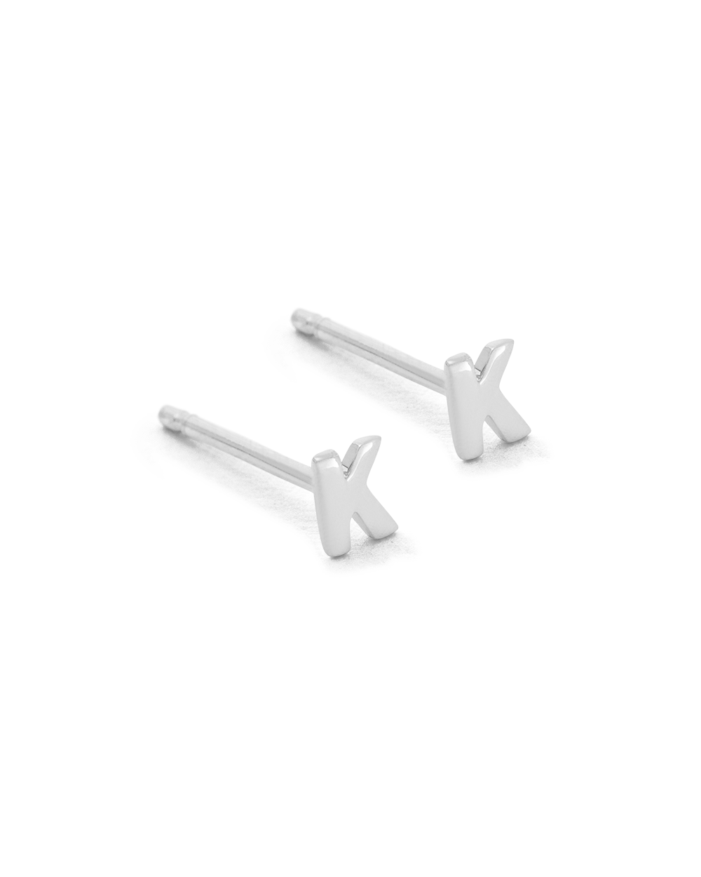 INITIAL EARRINGS (STERLING SILVER)