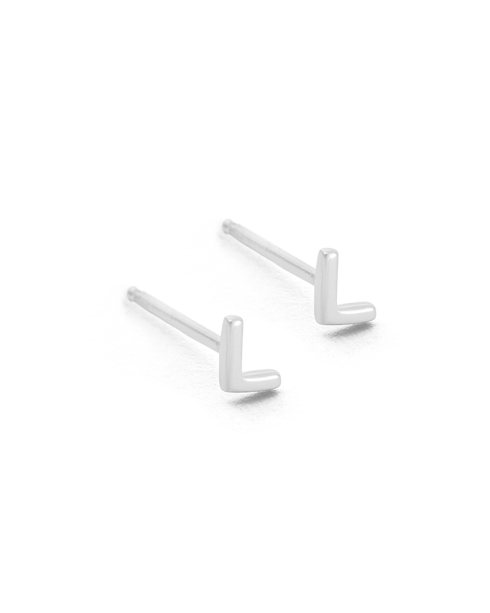 INITIAL EARRINGS (STERLING SILVER)