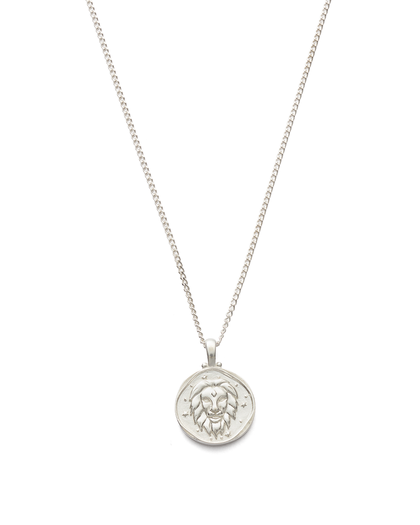 Leo necklace sterling silver discount