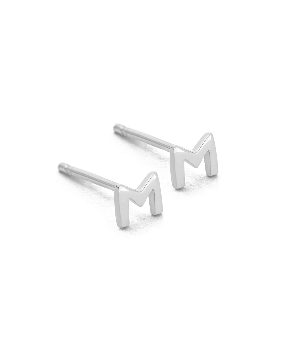 INITIAL EARRINGS (STERLING SILVER)