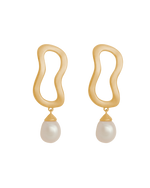 ONDA PEARL EARRINGS (18K GOLD PLATED)