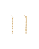 RUE CHAIN EARRING (18K GOLD PLATED)