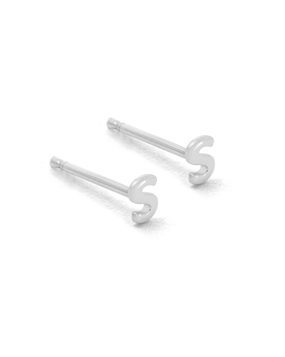 INITIAL EARRINGS (STERLING SILVER)