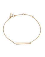 SENTIMENT BAR BRACELET (9K GOLD) - IMAGE 1