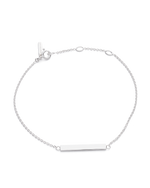 SENTIMENT BAR BRACELET (STERLING SILVER) - IMAGE 1