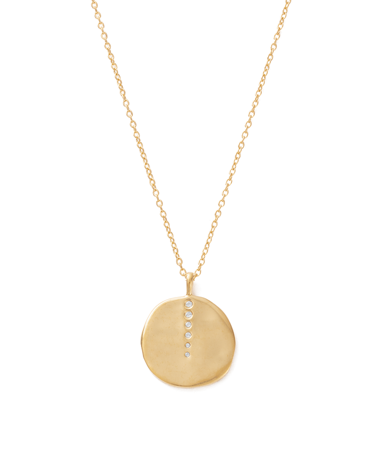 SUN LINES COIN NECKLACE (18K GOLD VERMEIL)
