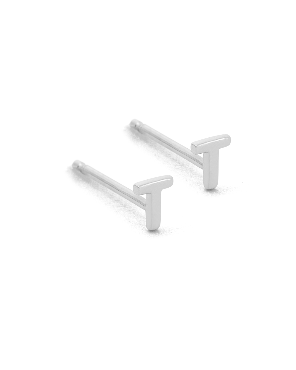 INITIAL EARRINGS (STERLING SILVER)