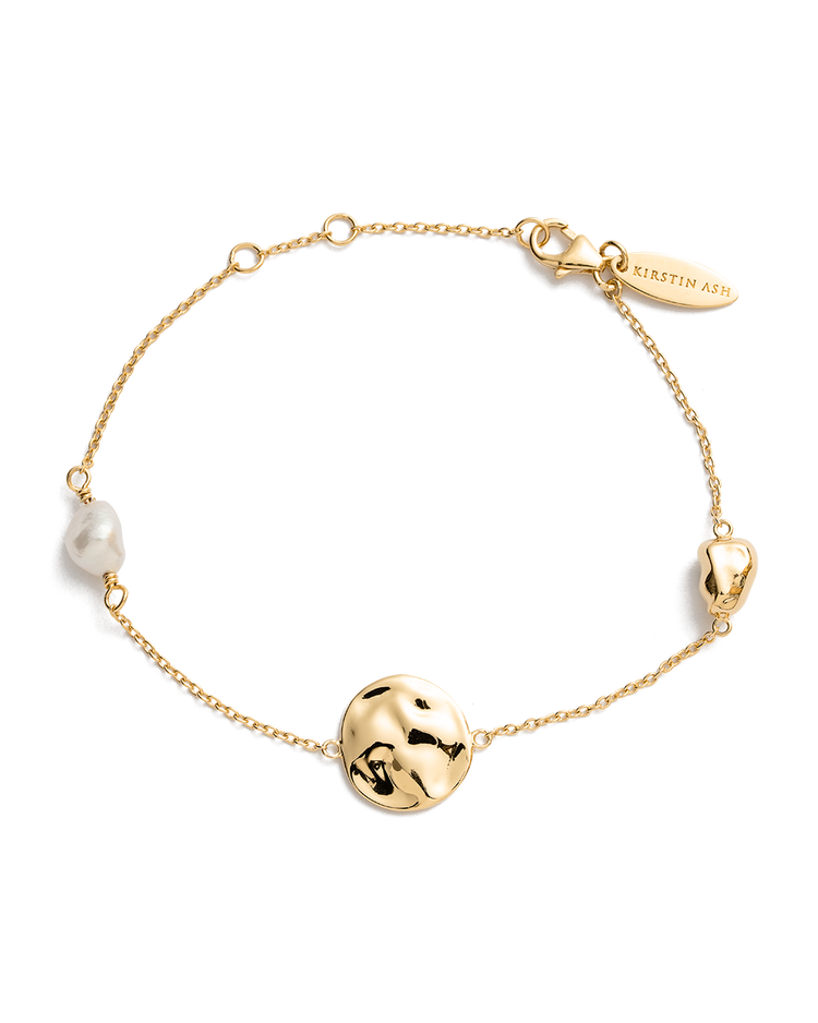 TIDAL PEARL BRACELET (18K GOLD PLATED) - IMAGE 1