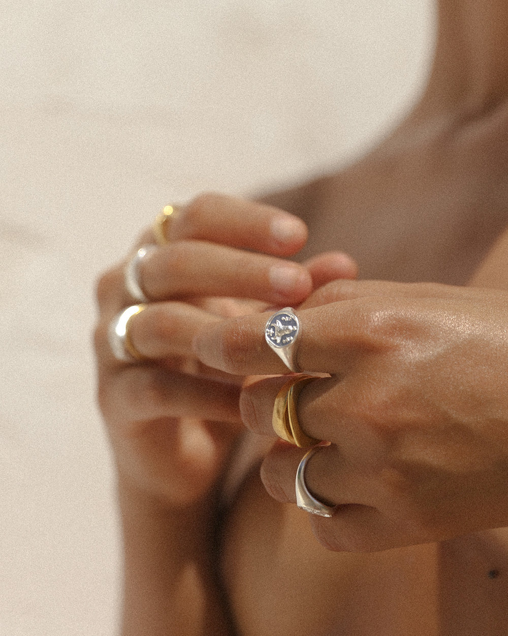 TAURUS SIGNET RING (STERLING SILVER) - IMAGE 2