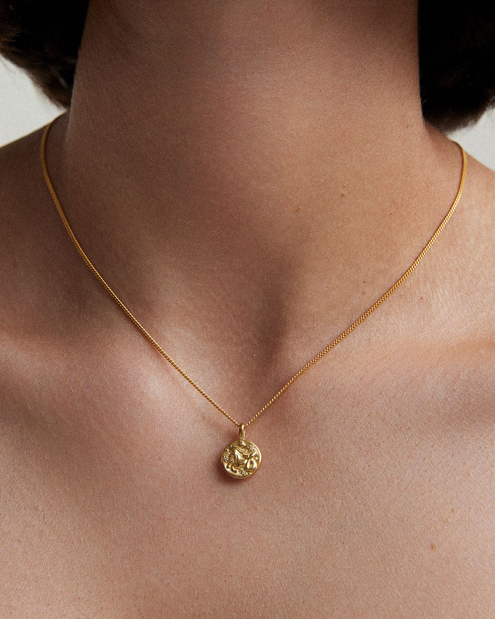 CAPRICORN PETITE ZODIAC NECKLACE (18K GOLD VERMEIL)