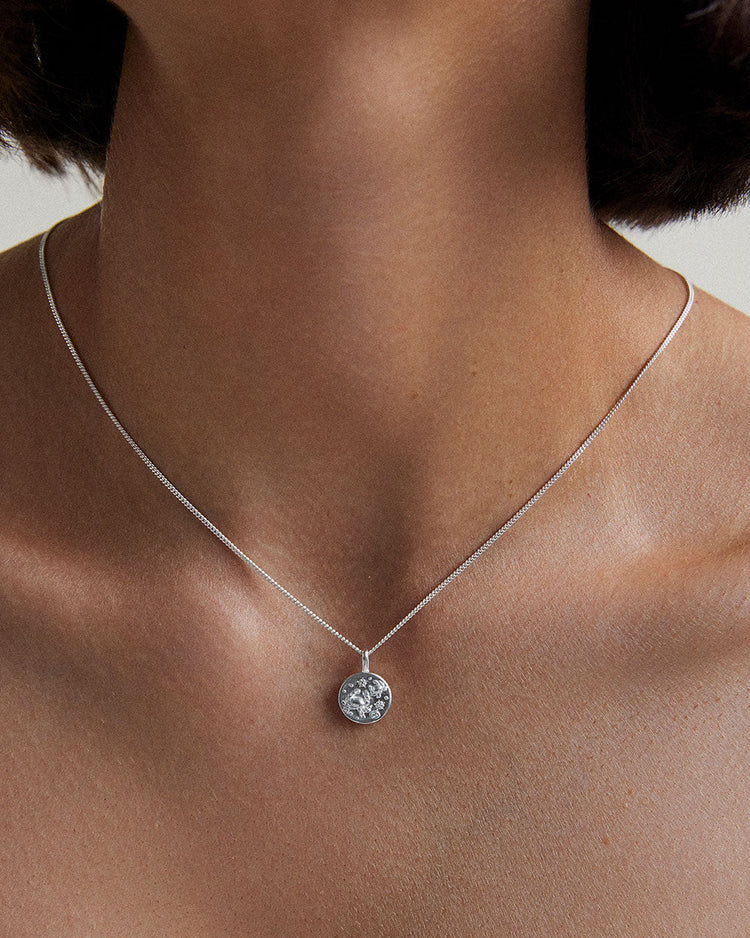 CANCER PETITE ZODIAC NECKLACE (STERLING SILVER) IMAGE 2