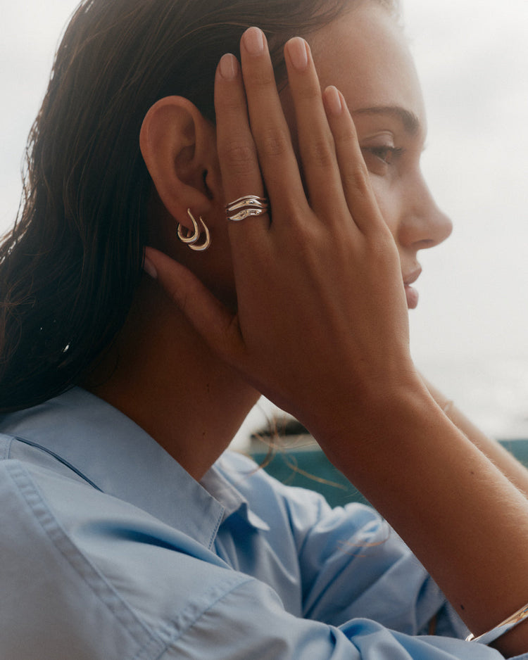 ARISE HOOPS (STERLING SILVER) IMAGE 2