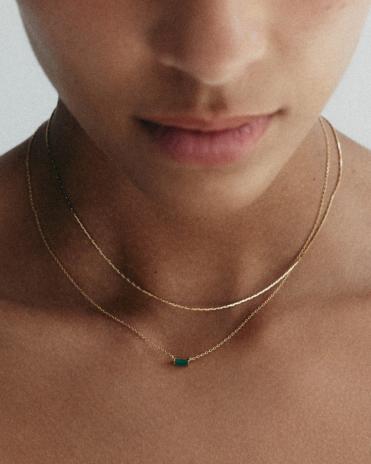 DUALITY CHAIN NECKLACE (18K GOLD PLATED)