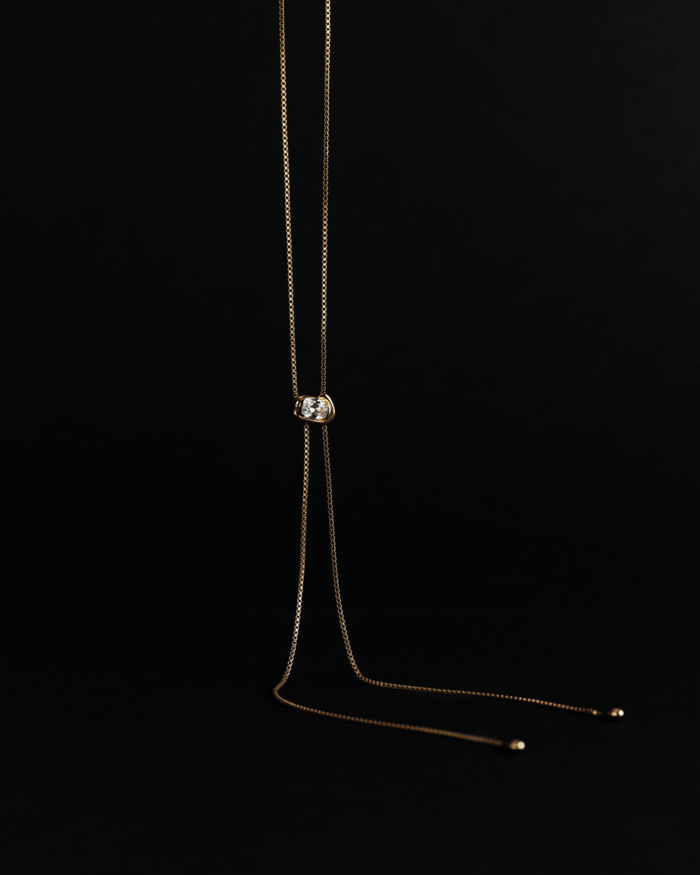 VESSEL LARIAT NECKLACE (18K GOLD PLATED)