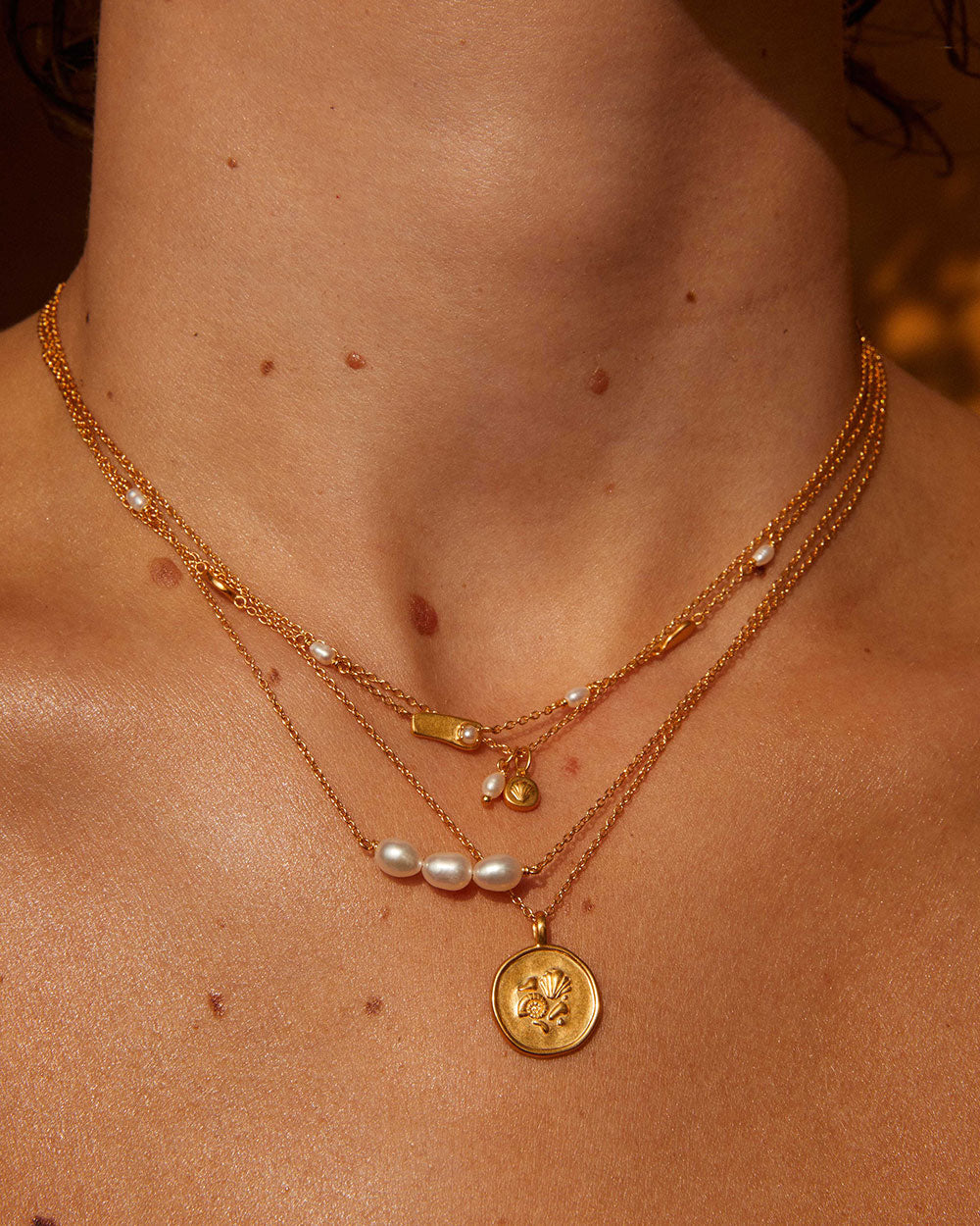 MEMOIR PEARL NECKLACE (18K GOLD VERMEIL)