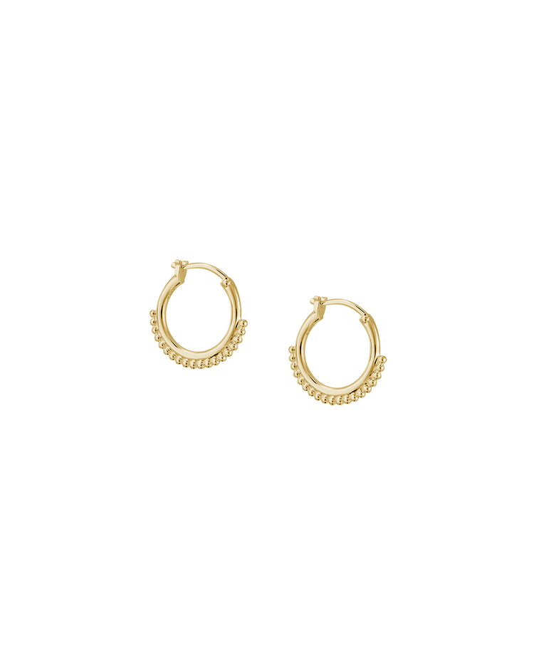 DETAIL HOOP EARRINGS (18K GOLD PLATED) - IMAGE 1